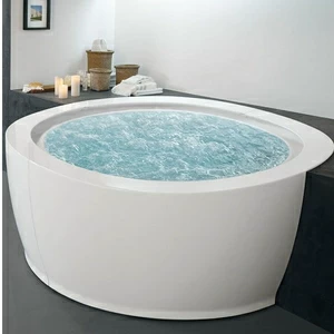 Круглая ванна с панелями из акрила полувстроенная Bolla 190 см с гидромассажем