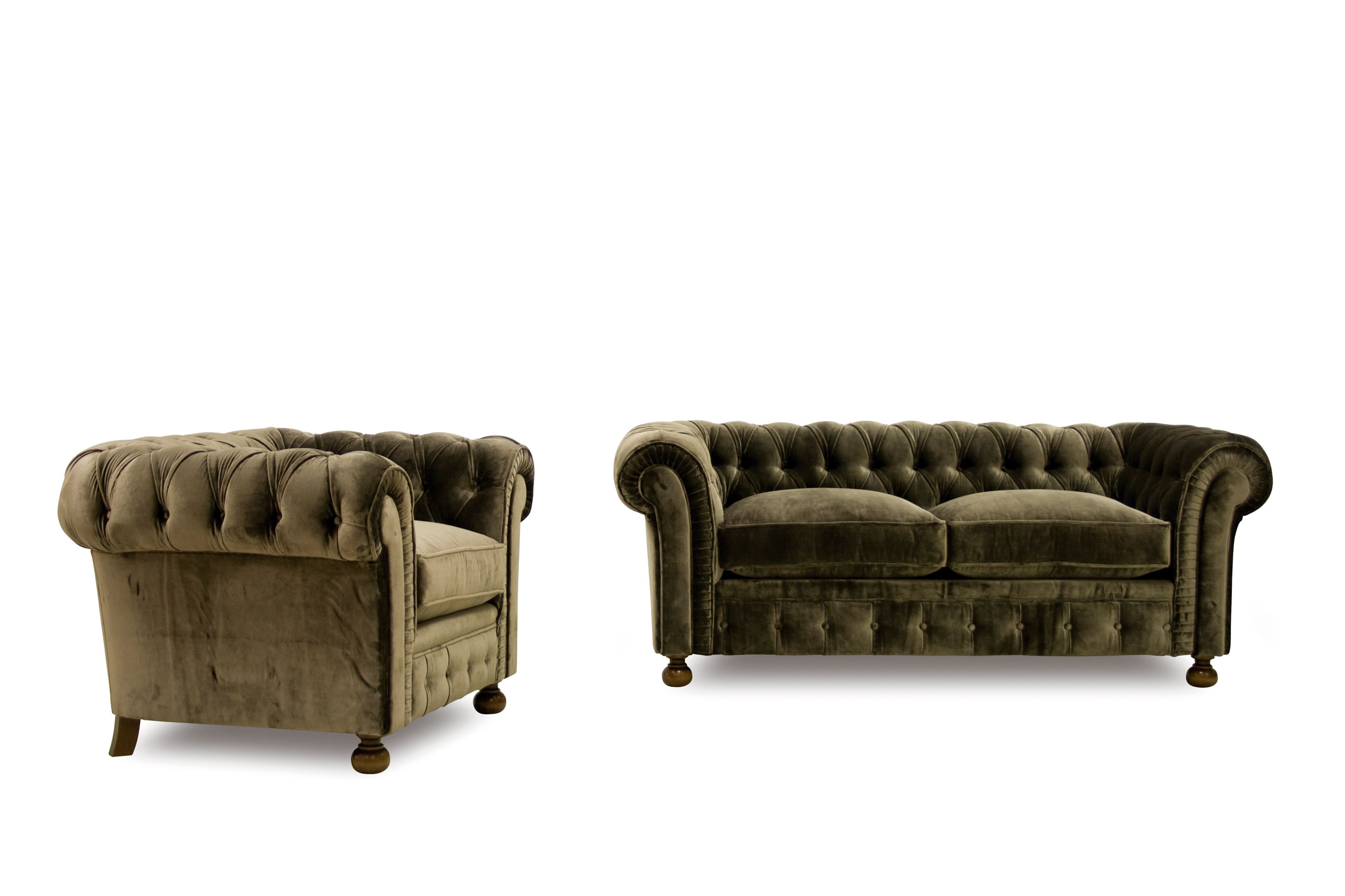 2-местный бархатный диван capitonné CREARTE COLLECTIONS Chesterfield Classic Origins ARCH-00036895 - Вид №2