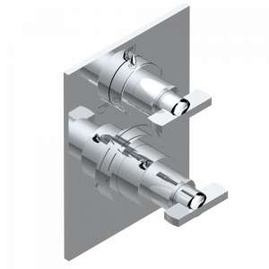 U2A-5500BE Ручка регулировки и маховик 2-канального переключателя для термостатического смесителя арт. 5500AE Thg-paris Le 11 Хром