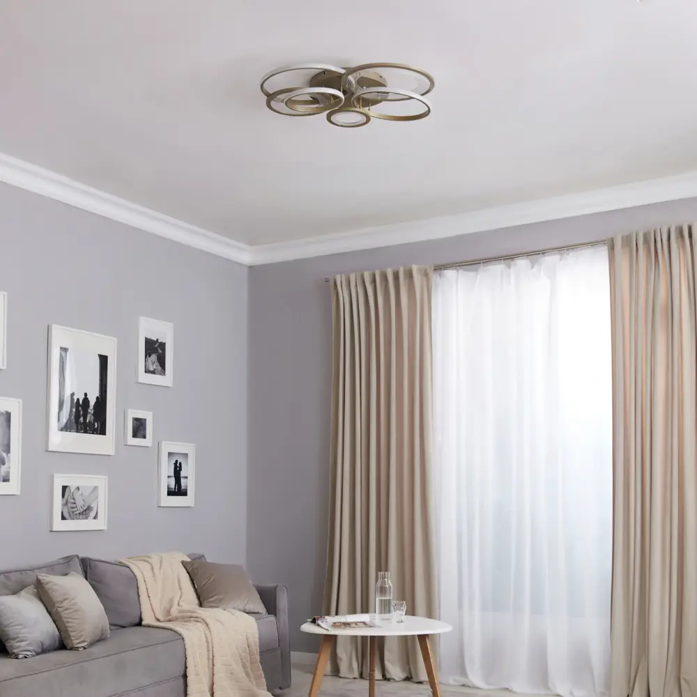 Люстра потолочная светодиодная Escada 10248/6LED с пультом, 31 м², регулируемый белый свет, цвет золотой STLM-2123199 - Вид №11