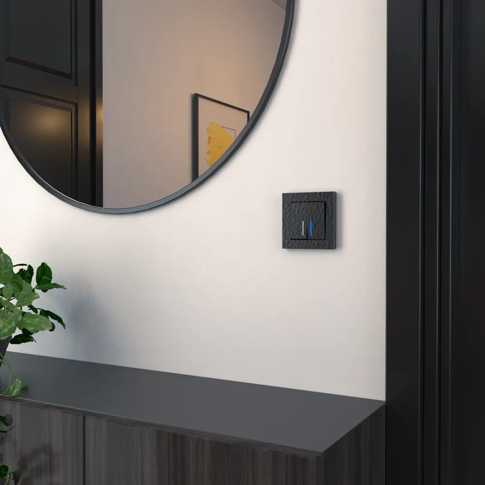 Рамка для розеток и выключателей Werkel Hammer W0012408 1 пост цвет черный STLM-2158325 - Вид №3