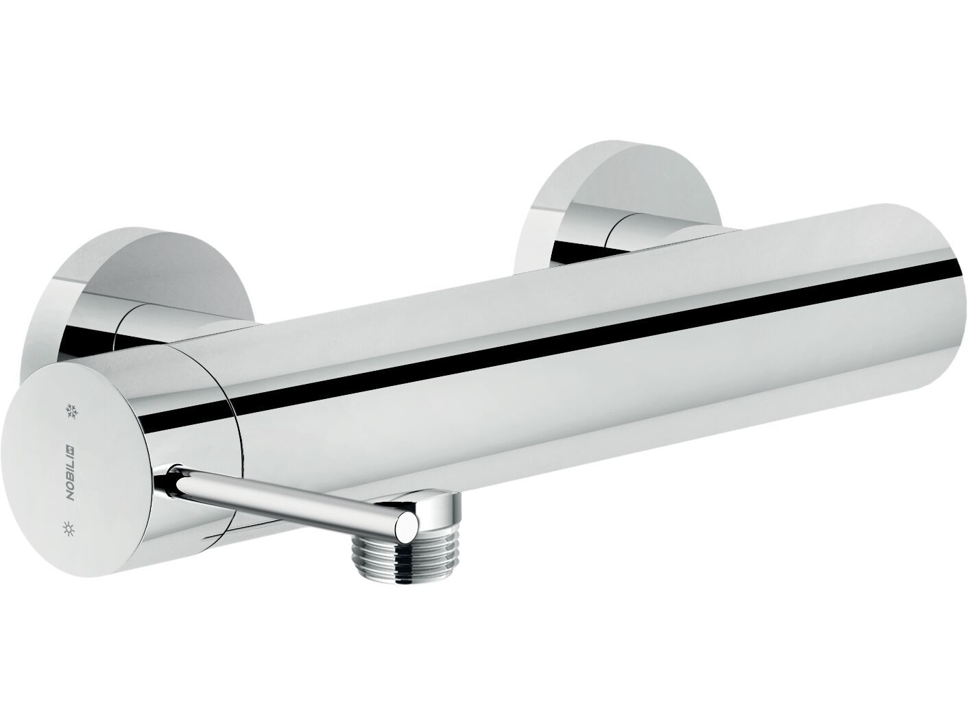 Однорычажный смеситель для душа с 2 отверстиями Nobili Velis ARCH-00064805