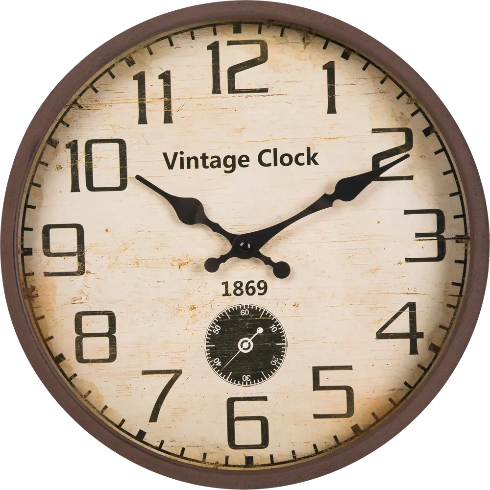 Часы настенные «Vintage Clock», цвет коричневый, 30 см Atmosphera Retro STLM-2094139