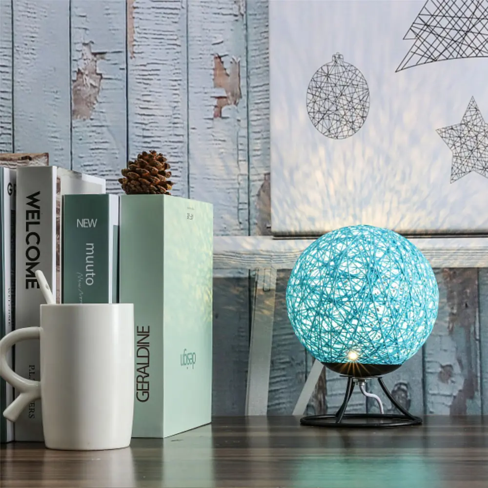 Ночник светодиодный «Ротанговая нить» 1.5 м? тёплый белый свет цвет голубой APEYRON STLM-2023122 - Вид №12