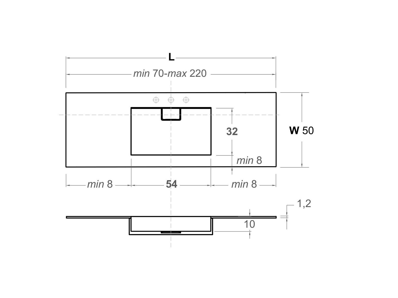Столешница из MDi со встроенной раковиной Inbani M54 ARCH-00054371 - Вид №6