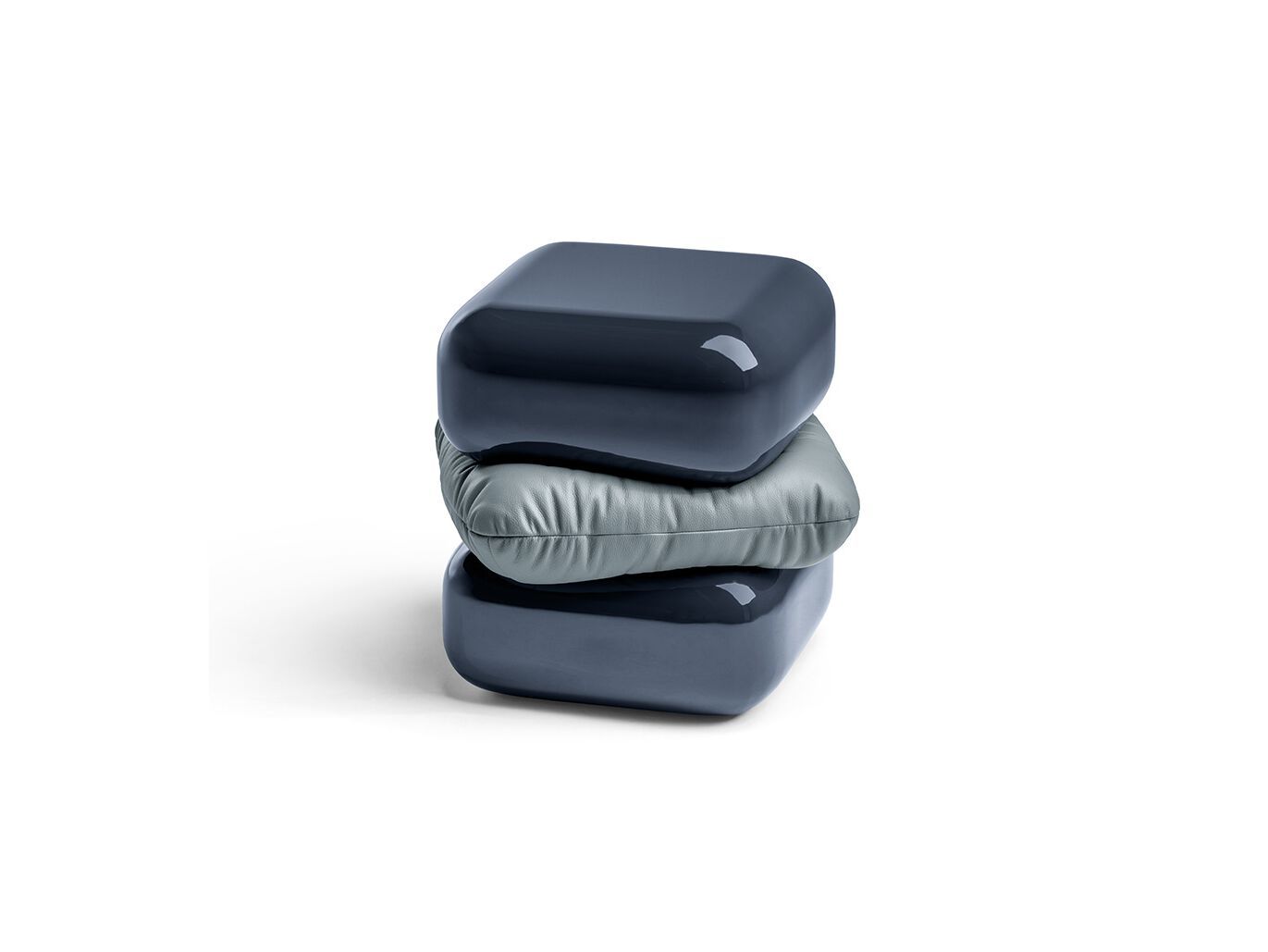 Низкий журнальный столик из лакированного дерева и кожаная подушка Poltrona Frau ARCH-00148934 - Вид №3