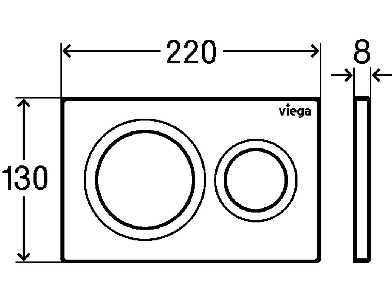 Пластиковая панель управления туалетом Viega Italia Visign ARCH-00053664 - Вид №2