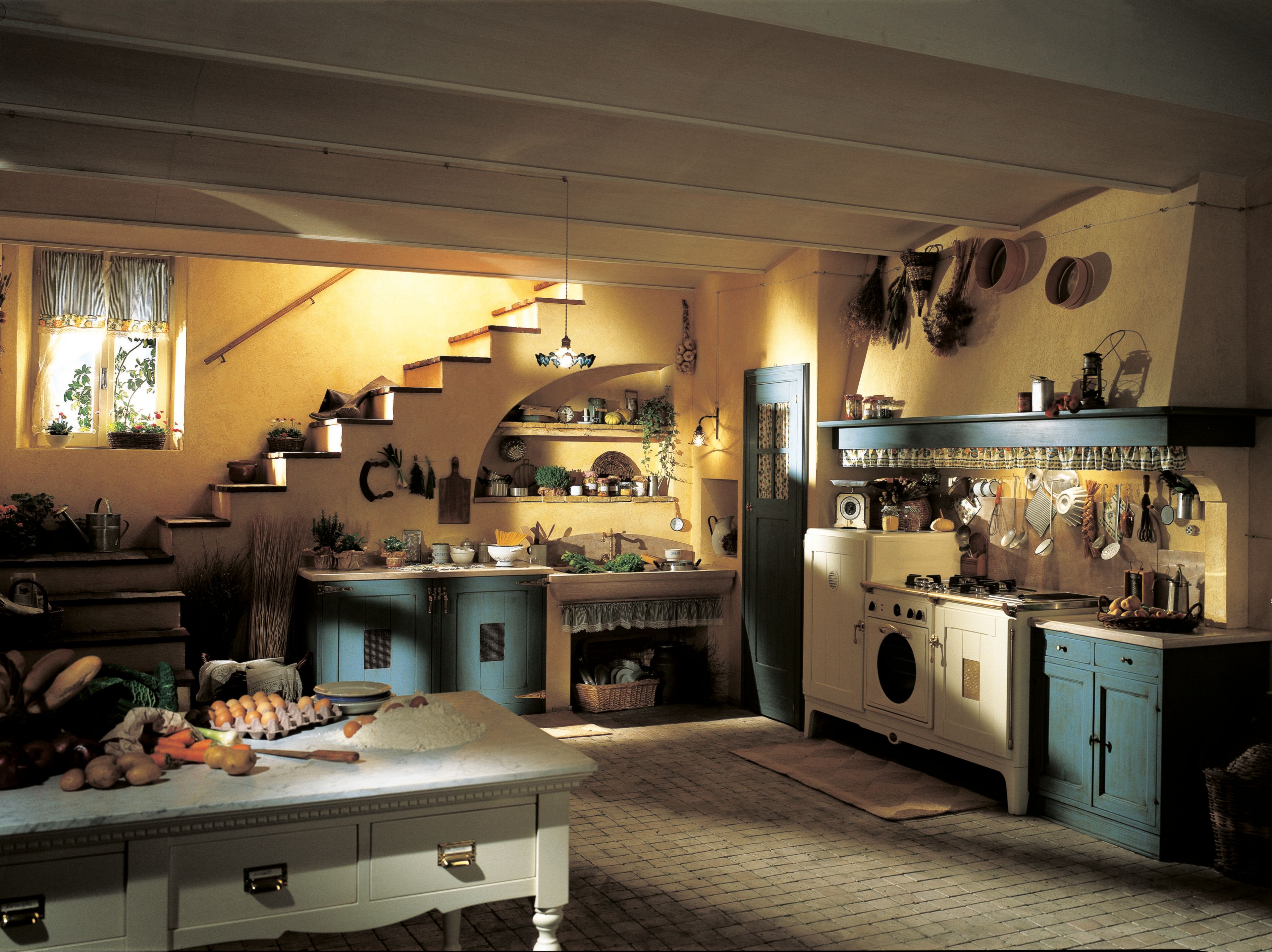 На заказ лакированная деревянная секционная кухня Marchi Cucine Country Chic ARCH-00109855