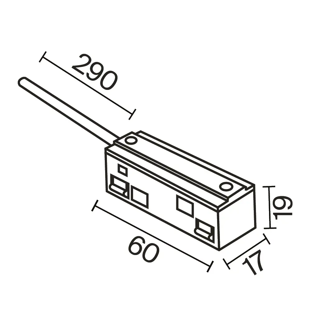 Ввод питания для шинопровода Voltega цвет черный STLM-2141870 - Вид №1