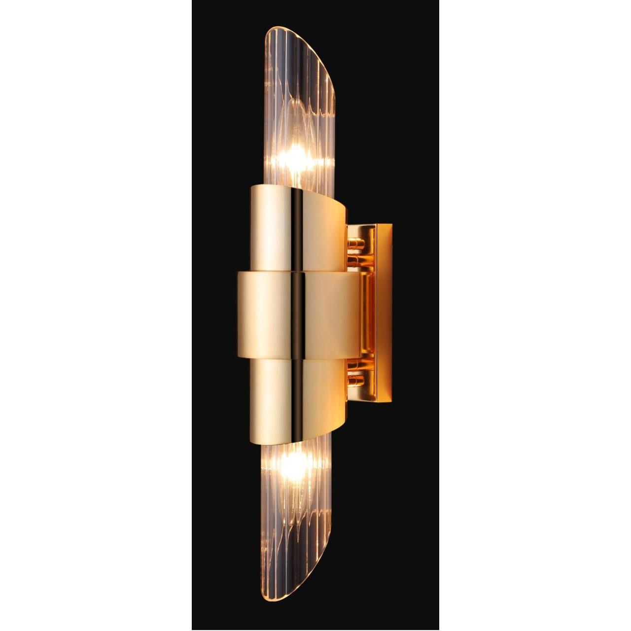 90159303 Настенный светильник JUSTO JUSTO AP2 GOLD цвет прозрачный STLM-0120051 CRYSTAL LUX