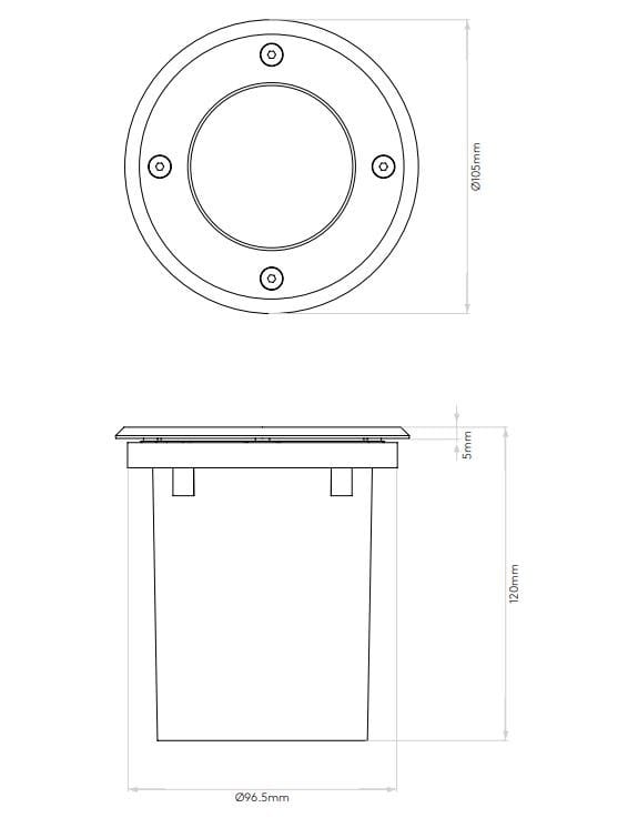Наружная латунная светодиодная лампа с диммером Astro Lighting GRAMOS ROUND ARCH-00105308 - Вид №4
