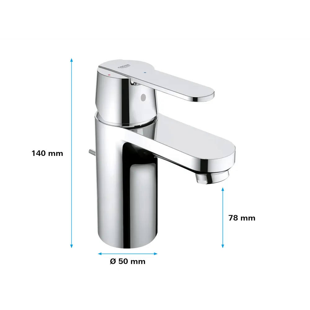 Смеситель для раковины Grohe Get однорычажный латунь цвет хром STLM-2020067 - Вид №1