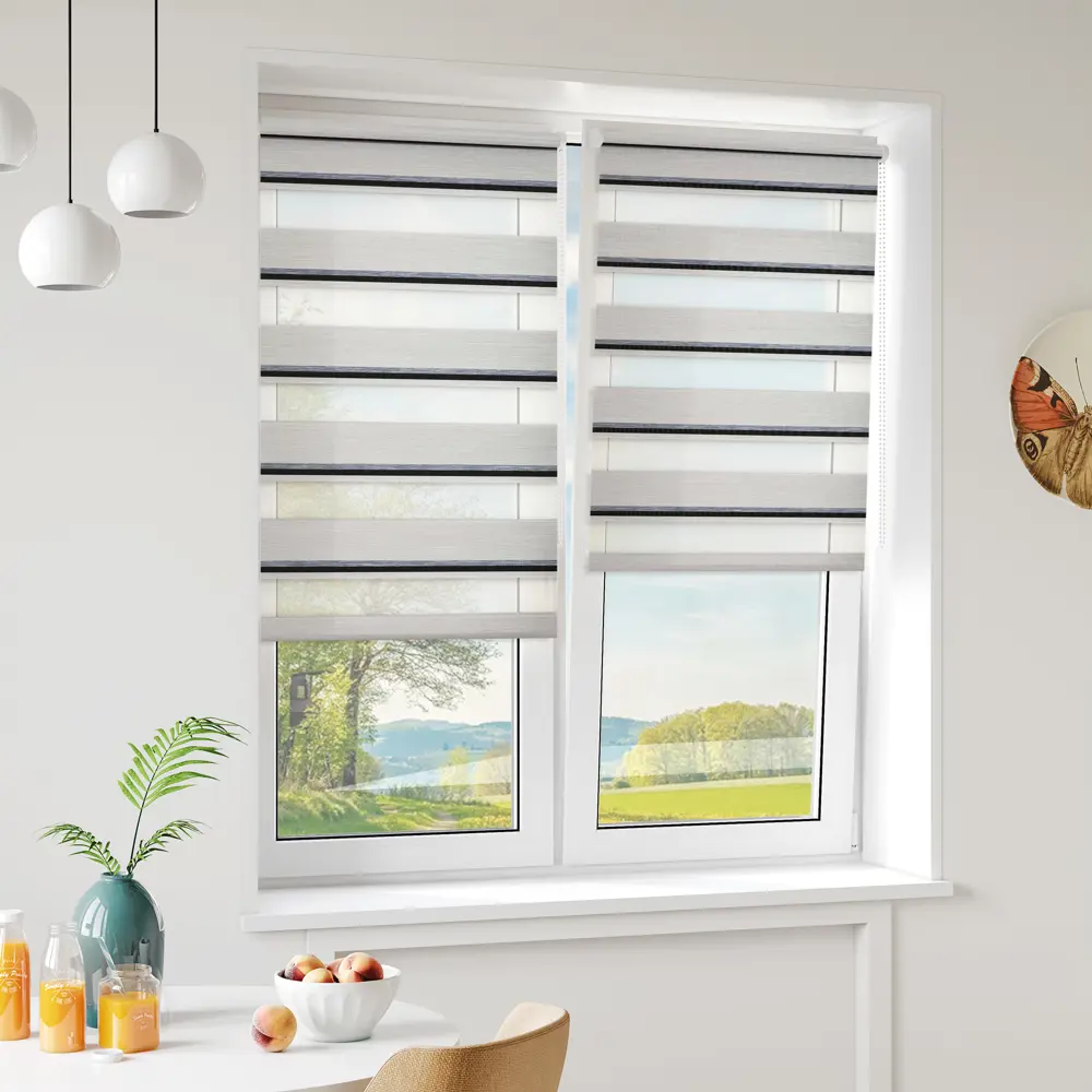 Штора рулонная день-ночь Лечче 70x160 см серая MIAMOZA STLM-2110376 - Вид №7