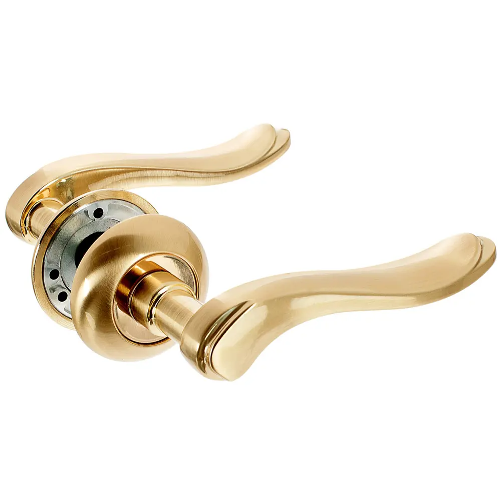 Ручки дверные на розетке Inspire ZC-17-C1, цвет матовое золото 18582272 STLM-2007915 Santreyd  - Вид №1