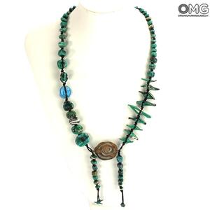 4794 ORIGINALMURANOGLASS Ожерелье с венецианскими бусинами Zattere 52 см