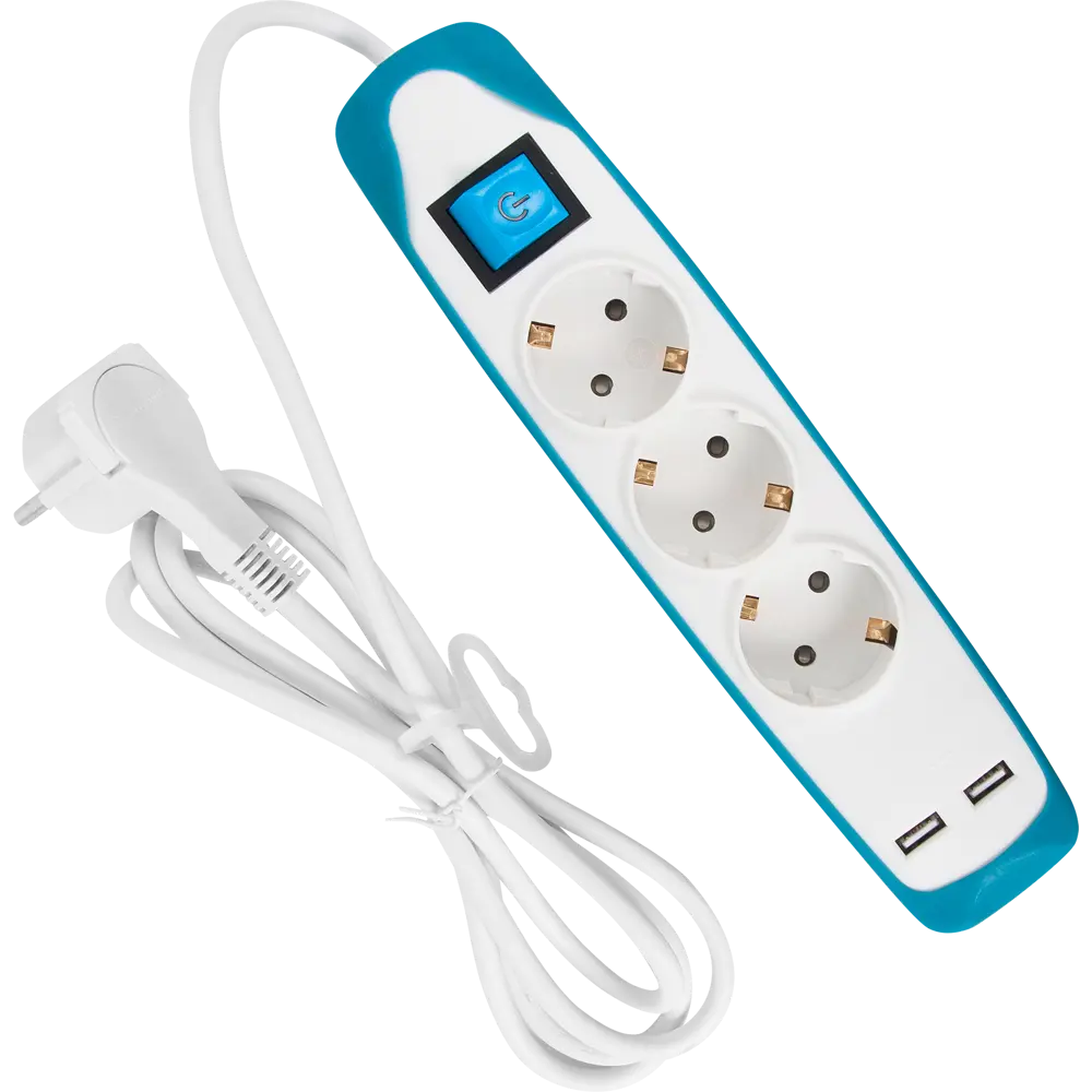 Удлинитель Electraline с тремя розетками и заземлением 82999490 STLM-0038658