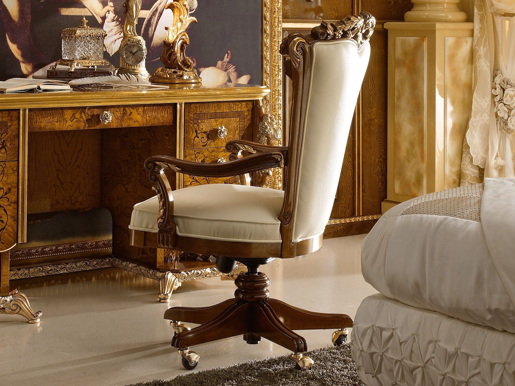 Вращающееся кресло с колесами A.R. Arredamenti водолазка ARCH-00076022