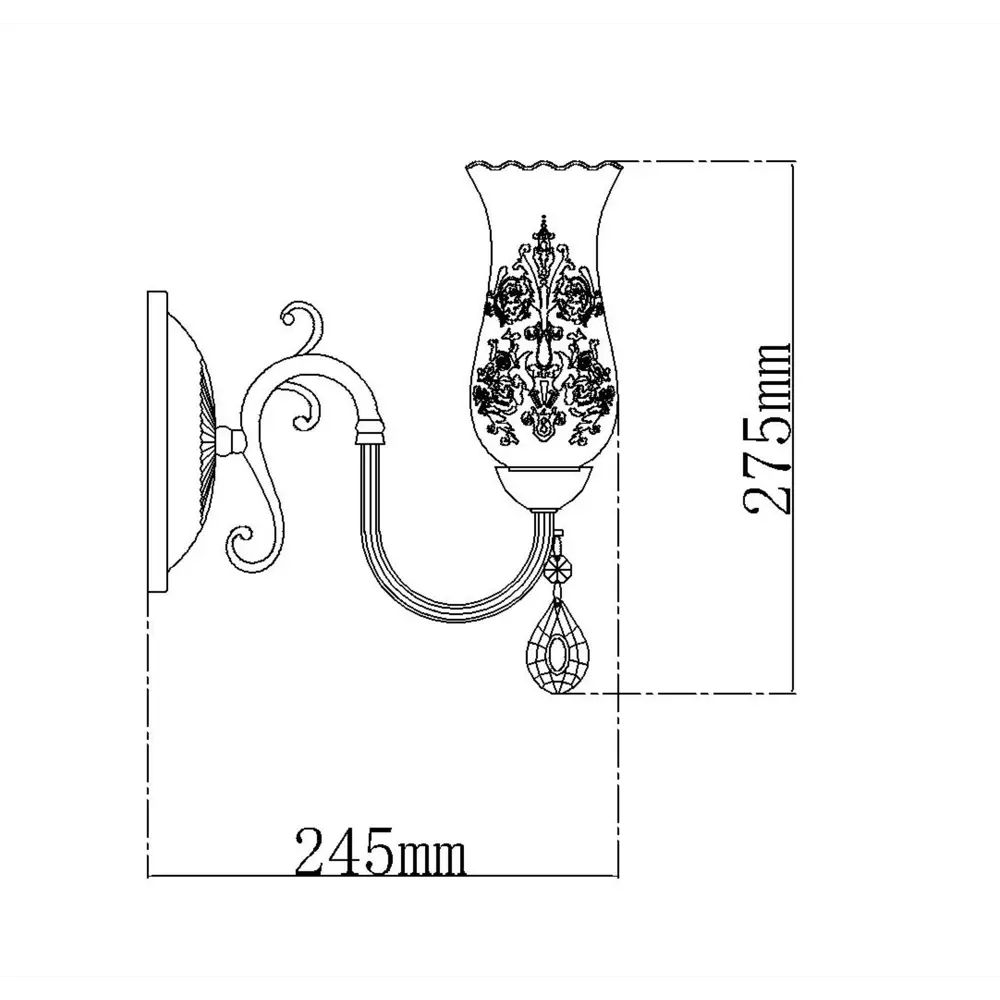 Бра Лирика 1xE14x60 Вт, металл/стекло, цвет бронза WINK STLM-2114555 - Вид №6