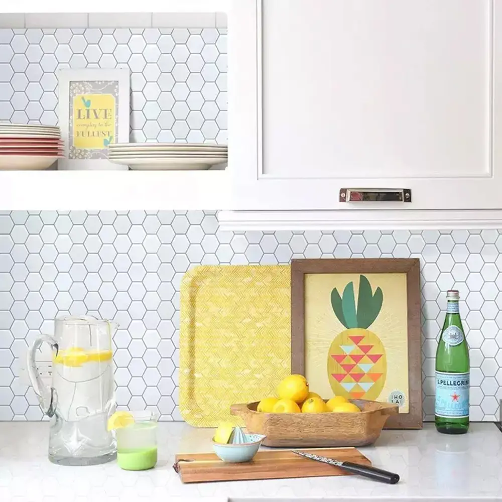 Santreyd Сотовые панели ПВХ молочные 300×300 мм - самоклеящаяся мозаика для стен 89379612 STLM-1457160 - Вид №4