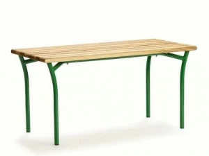 VESTRE Прямоугольный стол для общественных мест из стали и дерева Parc
