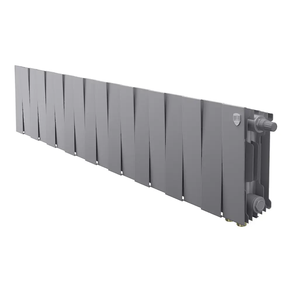 Радиатор секционный Royal Thermo Pianoforte VDR 200/100 18 секций нижнее правое подключение биметалл серый 86733746 STLM-2106934 