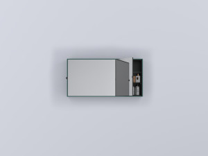 SPSB-SM Simple Box: Зеркальный шкафчик горизонтальный с крашенным корпусом cielo Arcadia