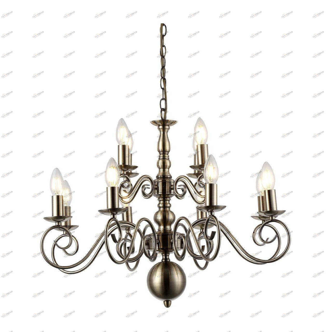 Подвесная люстра Arte Lamp A1129LM-12AB ARTE LAMP ДИЗАЙНЕРСКИЕ 187630 Бронза 