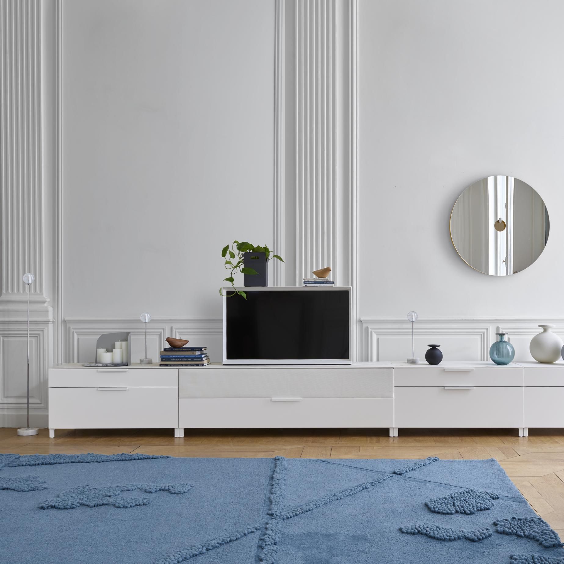 Светодиодный торшер с мраморным основанием и стеклянным абажуром Ligne Roset Calot ARCH-00004413 - Вид №2