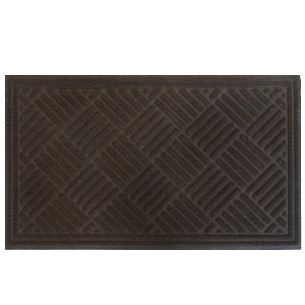 Коврик Inspire Hayden 45x75 см полиэстер на резине цвет коричневый STLM-2170652 - Вид №1