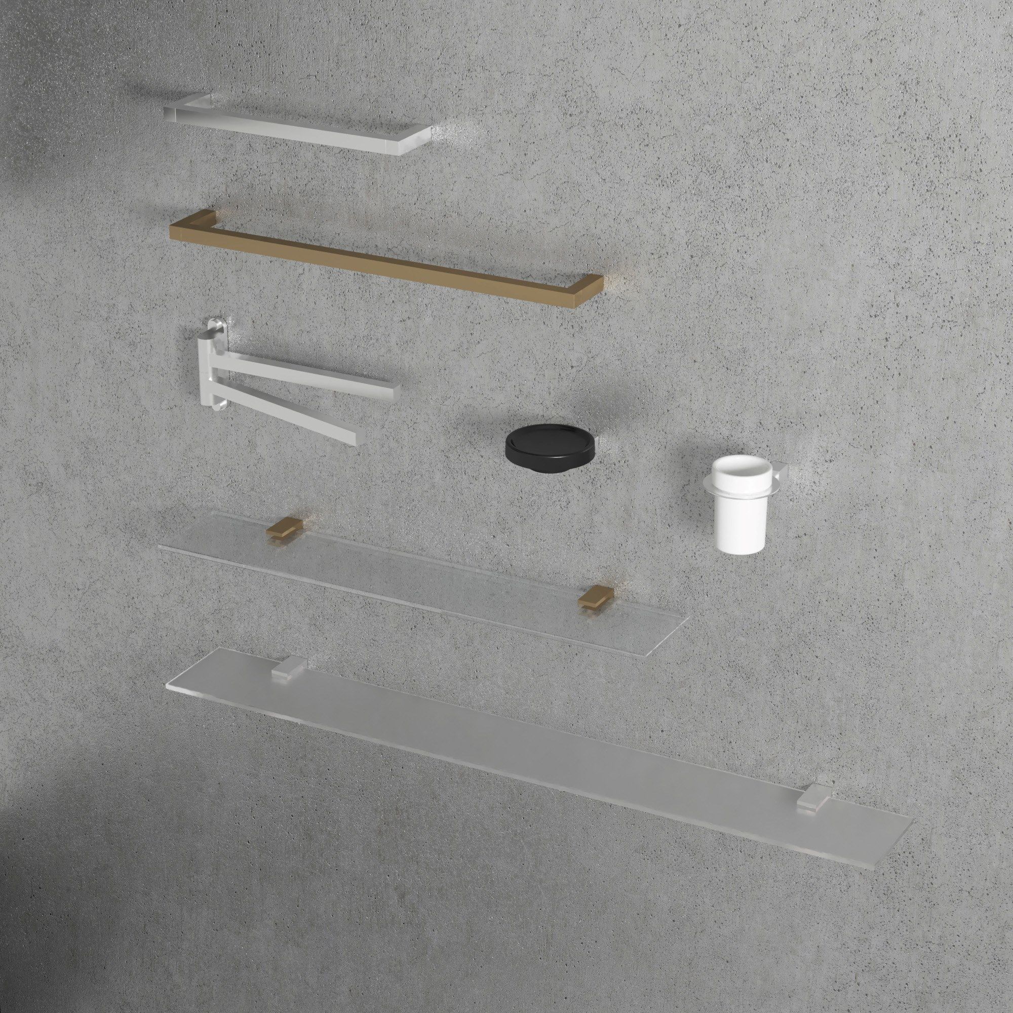 Держатель для полотенец из хромированной латуни De Rosso Datura ARCH-00018614