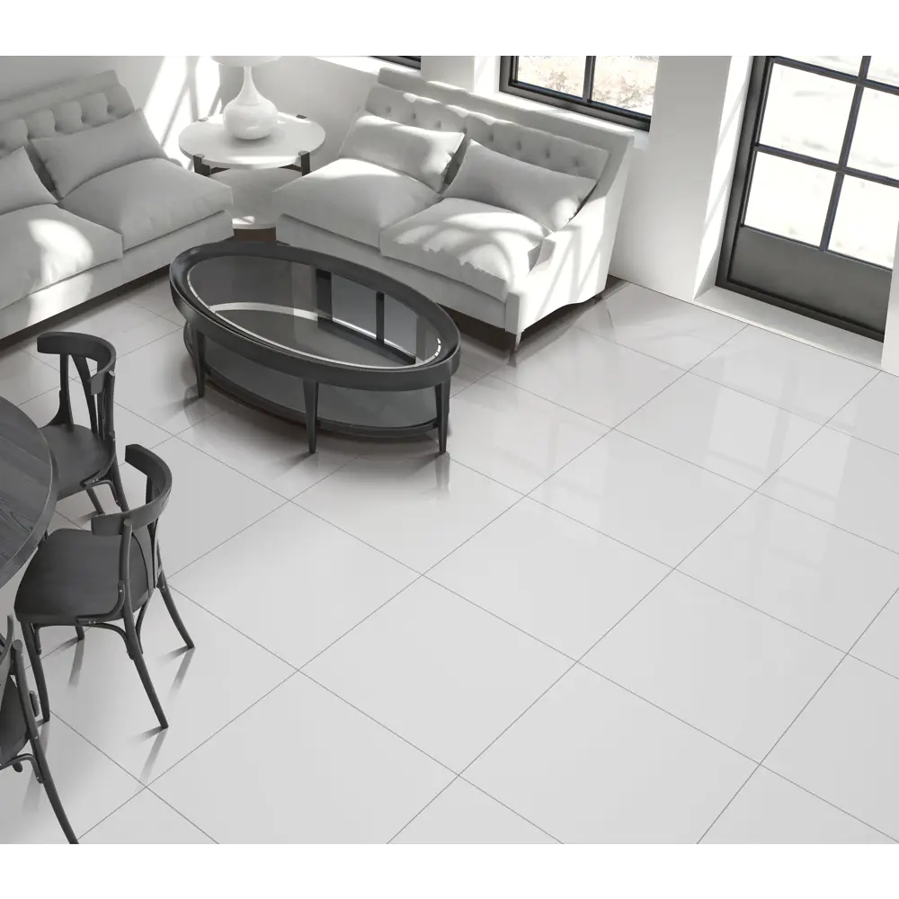 Керамогранит CONCOR Super White 60×60 см - полированный белый для интерьера 87964037 STLM-0948097 - Вид №4