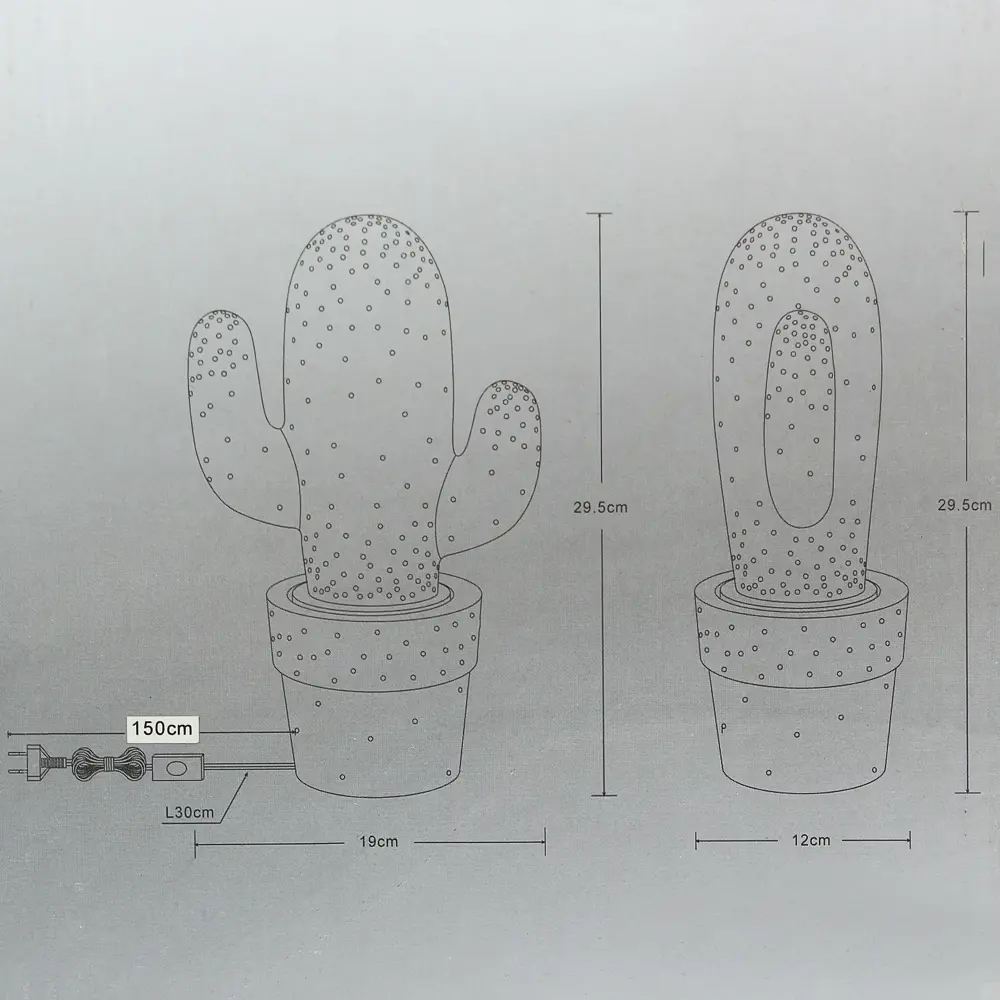 Настольная лампа декоративная Globo «Кактус» 22807, 1хЕ14х25 Вт STLM-2028371 - Вид №5