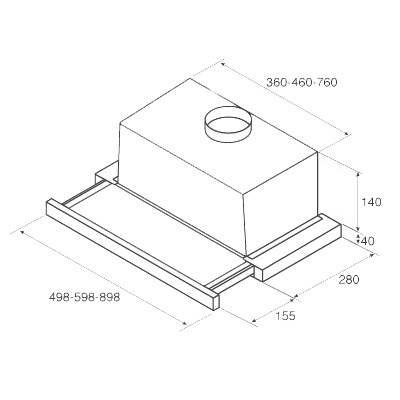 1106500 Вытяжка телескопическая Jetair AURORA LX/WH/F/60 белый/белый STDN-0057353 - Вид №11