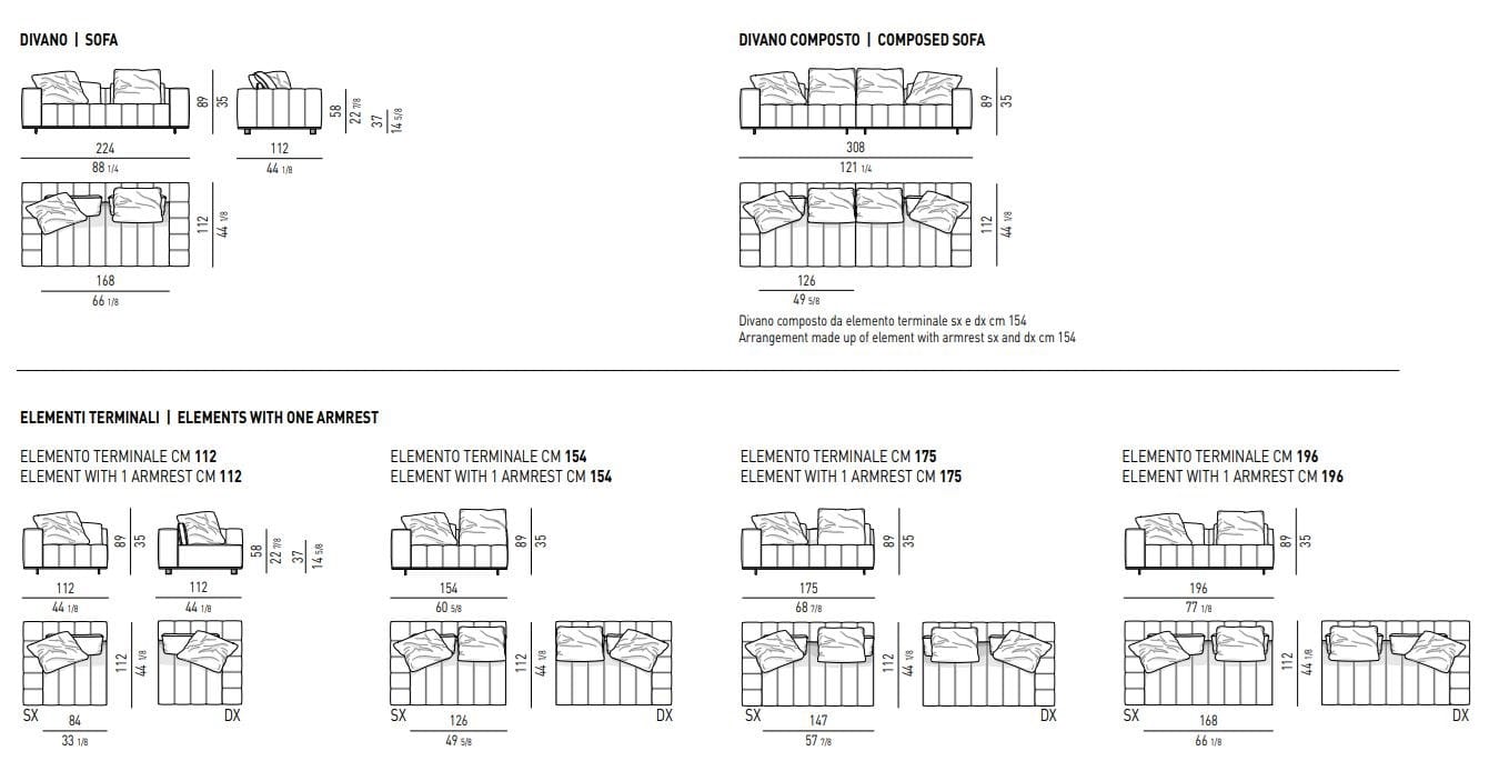 Ткань диван Minotti Freeman ARCH-00060440 - Вид №22