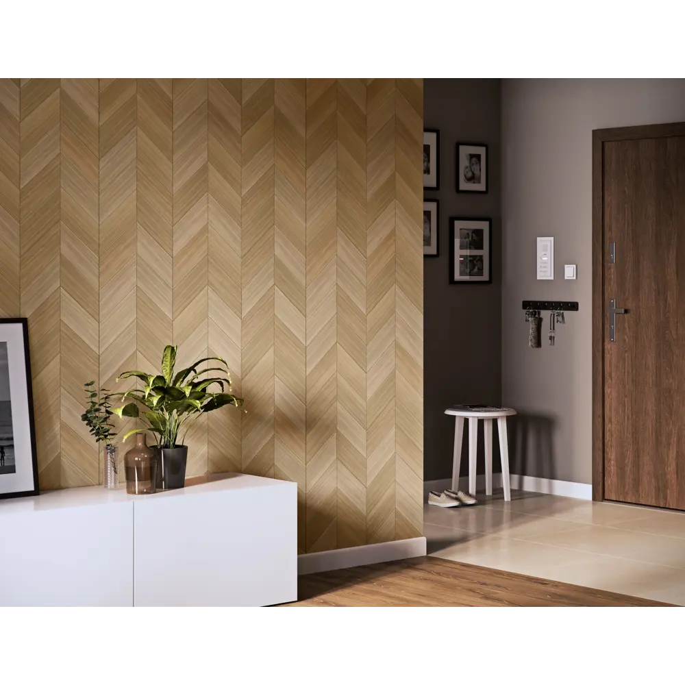 Стеновая панель ПВХ Vilo Stave Wood желтый 2650x330x8 мм 2.62 м² 3 шт. 84688434 STLM-2137320  - Вид №1