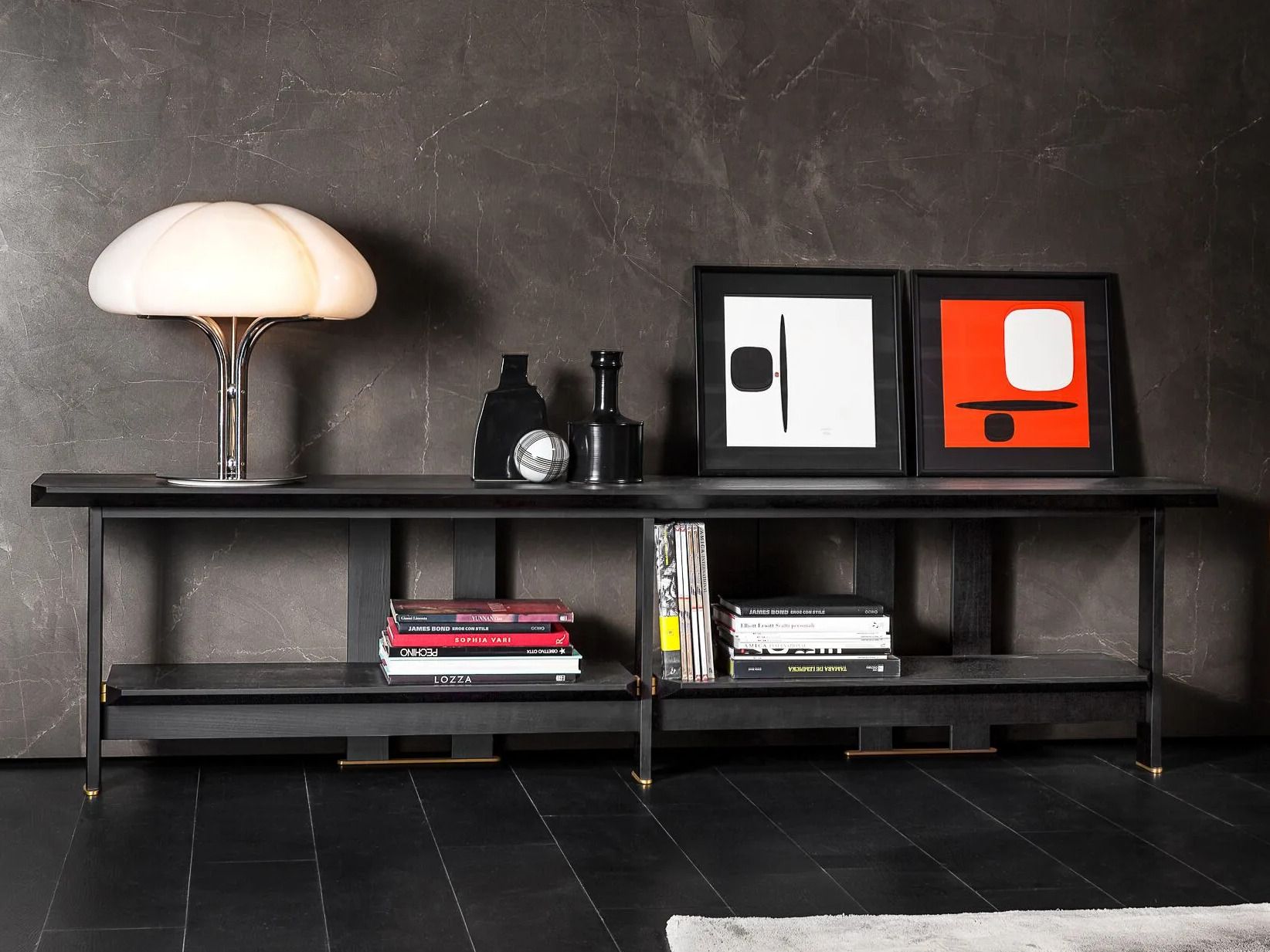 Деревянная прямоугольная консоль с полками Vibieffe 9810 NEXT CONSOLLE ARCH-00043790