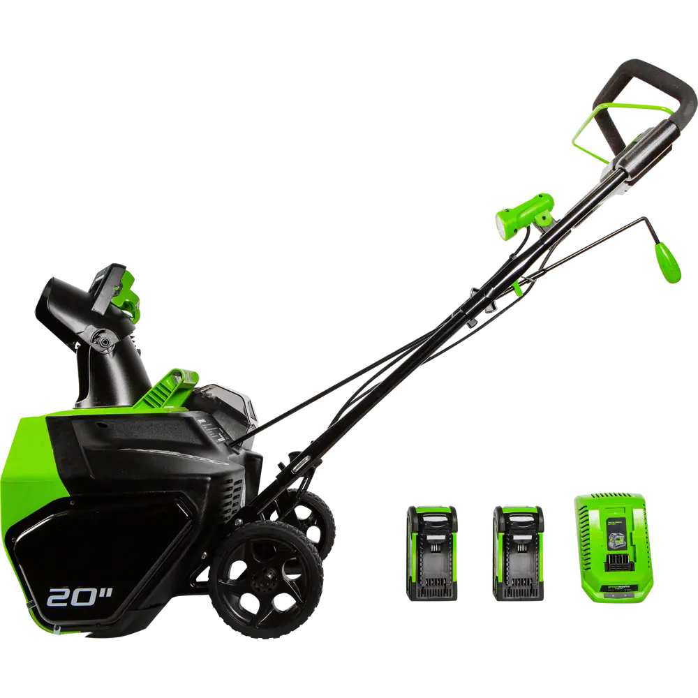Снегоуборщик аккумуляторный Greenworks GD40SB 40 В, 2 аккумулятора, зарядное устройство в комплекте STLM-2134270 - Вид №1