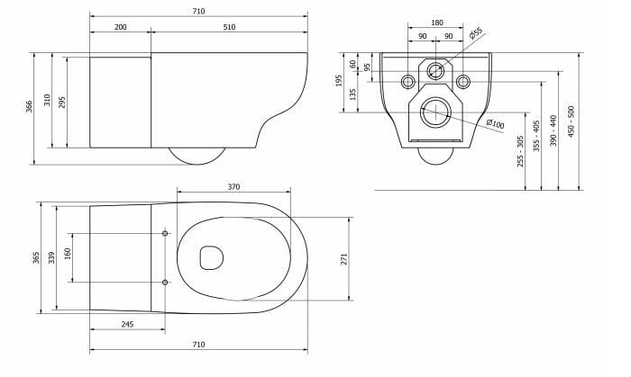 Подвесной туалет в витрине Thermomat Unika ARCH-00152805 - Вид №2