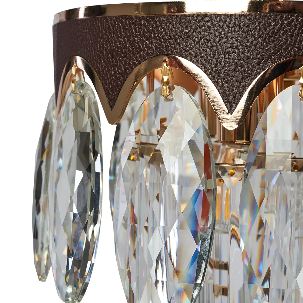 Люстра каскадная хрустальная подвесная Wink Адель E1917/3, 3 лампы, 9 м², цвет золотистый STLM-2067853 - Вид №7