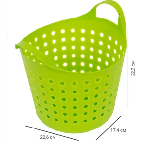 Корзинка Soft 20.61×22.21×17.4 см 4.1 л пластик цвет зелёный