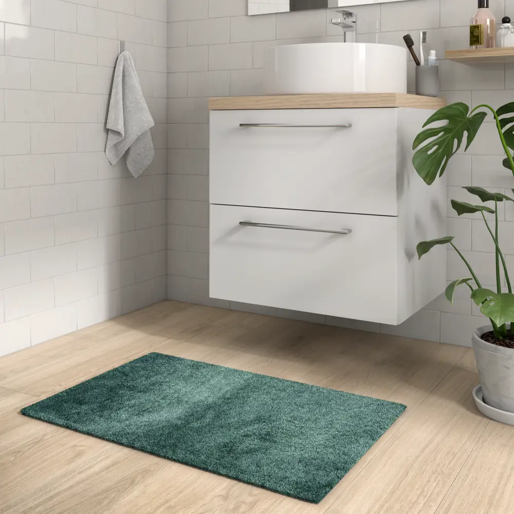 Коврик для ванной Sensea Neo Glamour 80x50 см цвет лагуна Merci STLM-2121548 - Вид №7