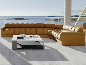 Grado Design 6-местный угловой диван в коже Salami Sal-sf-g06