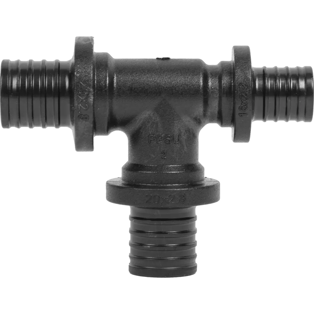 Тройник переходной РОСТЕРМ 20х20х16 PPSU для систем отопления 82107709 STLM-0019120 - Вид №1