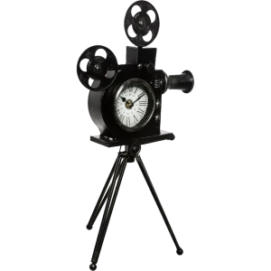Часы настольные «Камера» цвет черный