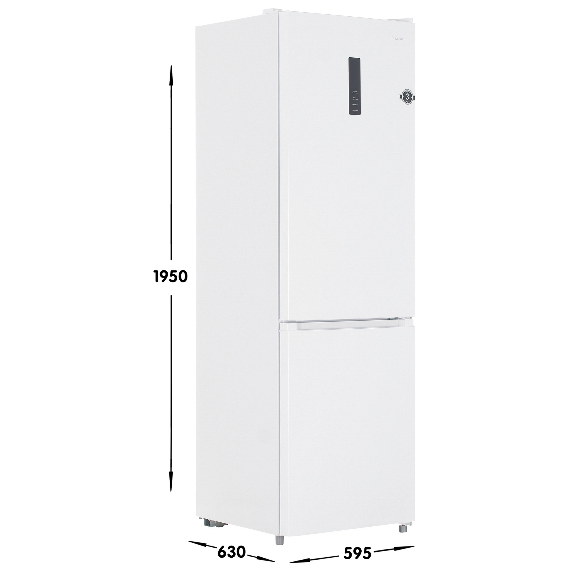 5044277 Холодильник с морозильником   DEXP B4-0340BKA белый STDN-0144494 - Вид №6