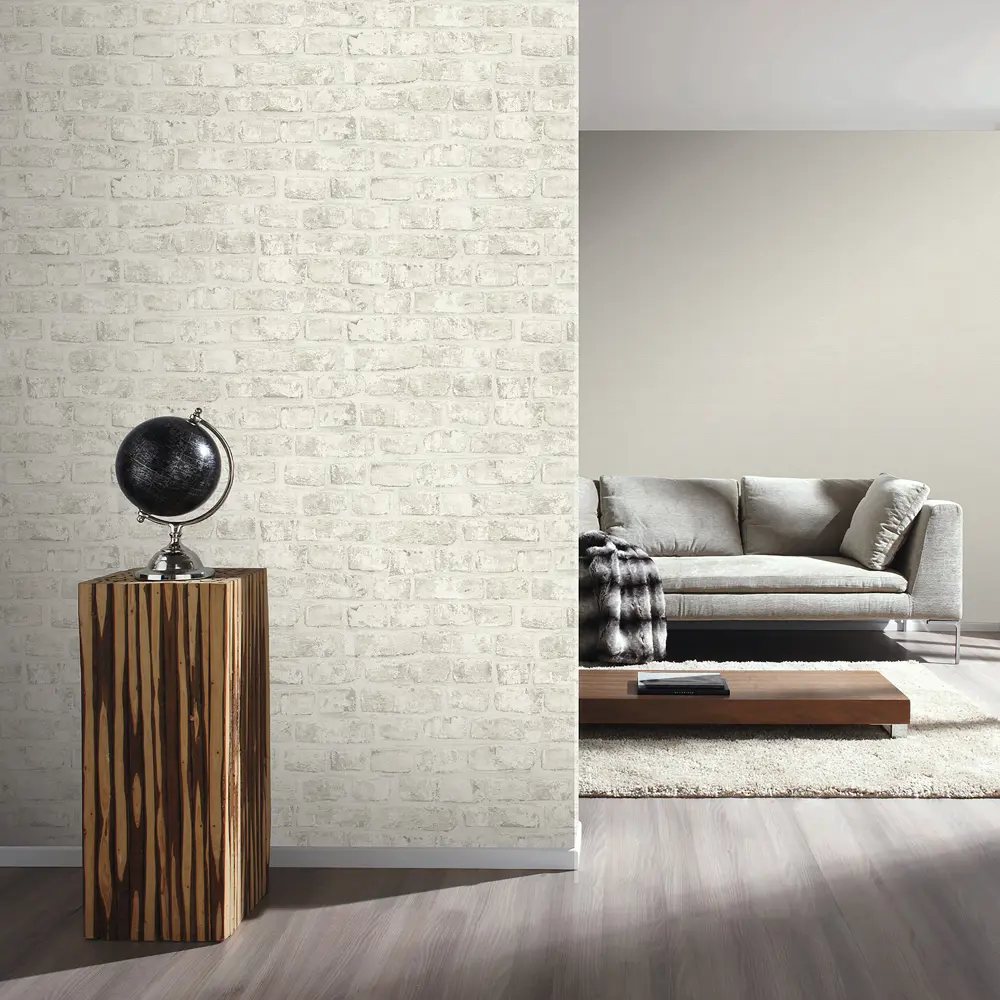 Обои флизелиновые Inspire Brick белые 1.06 м 636611 STLM-2088910 - Вид №4