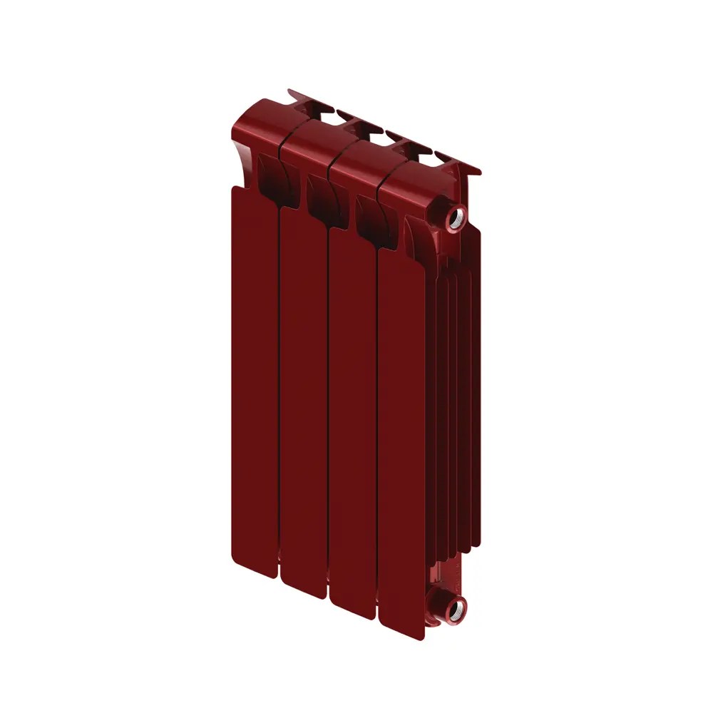 Радиатор секционный Rifar Monolit M50004RAL3011 500/100 4 секции боковое подключение биметалл бордо STLM-2185312 - Вид №1