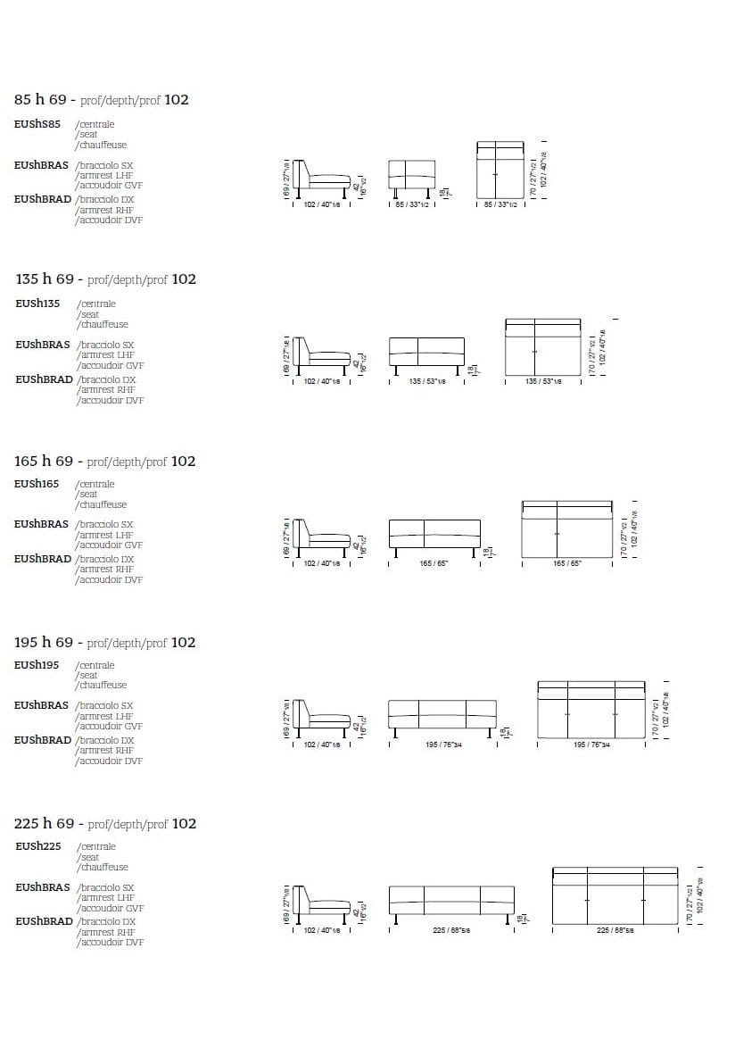 Кожаный и тканевый диван с шезлонгом Borzalino Шифу ARCH-00116472 - Вид №4