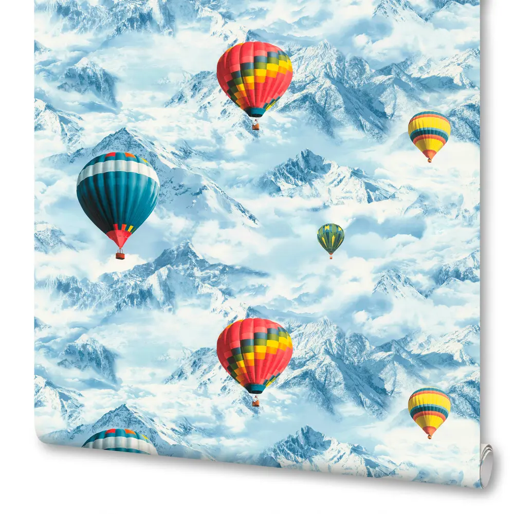 АРТЕКС Флизелиновые обои Воздушные шары с облаками в голубых тонах 89358810 STLM-0825654