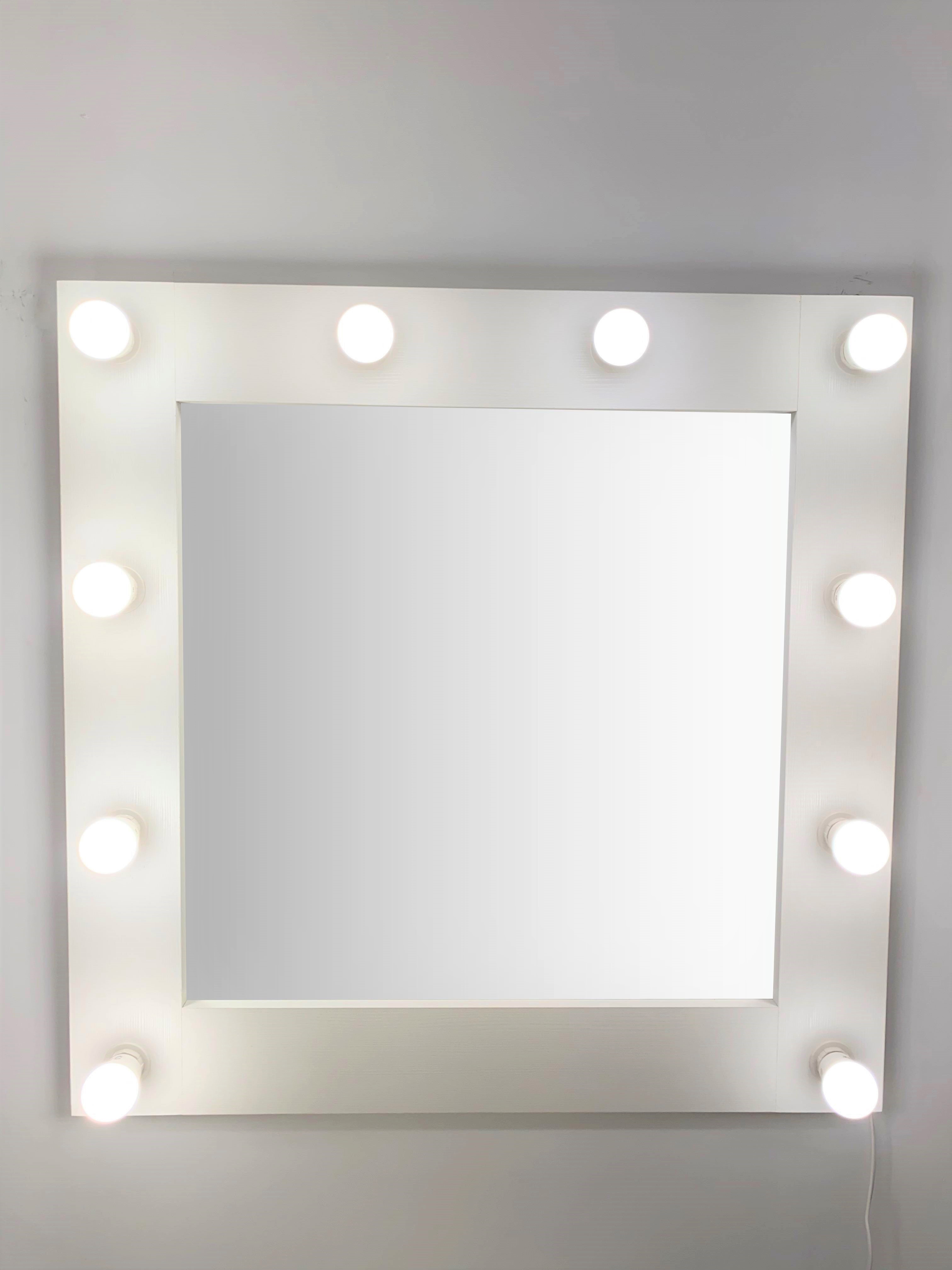 91053081 Гримерное зеркало с лампочками 75x75 см цвет белый STLM-0458991 BEAUTYUP